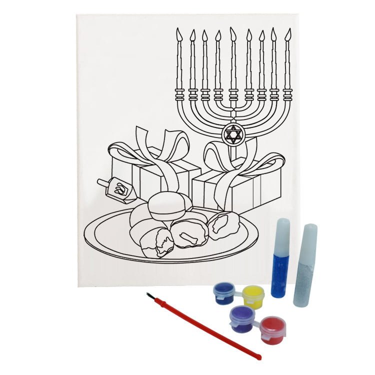  Toy Vey Toys Hanukkah DIY - Juego de platos y tazas de cerámica para  pintar 234862 Hanukkah DIY Plate & Mig : Hogar y Cocina