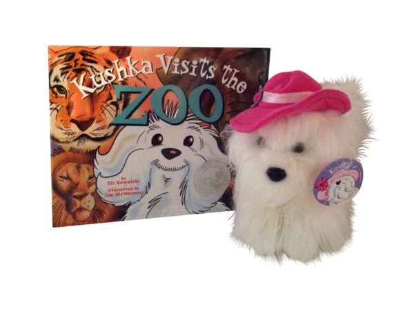 Kushka Visits the Zoo book and plush toy scaled