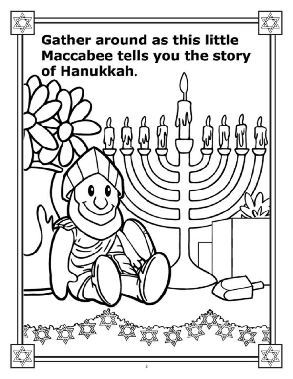 Maccabee's Hanukkah Story Fun Activity Coloring Book