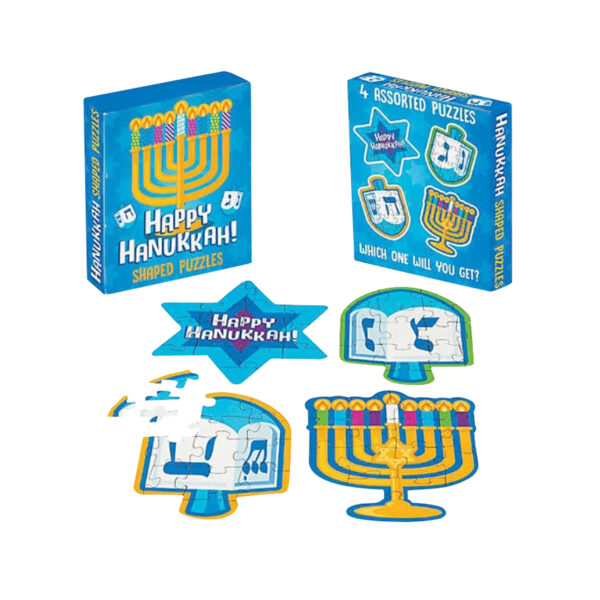 4 asst Hanukkah mini puzzles
